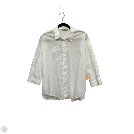Athletic Top Long Sleeve Collar By Athleta In White, Size: Xsp