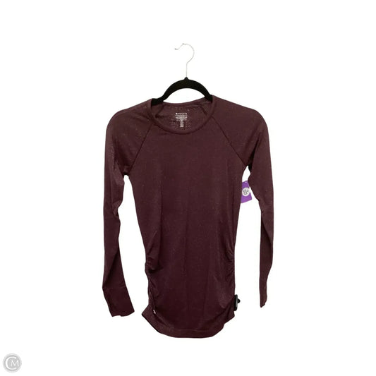 Athletic Top Long Sleeve Crewneck By Athleta In Maroon, Size: Xs