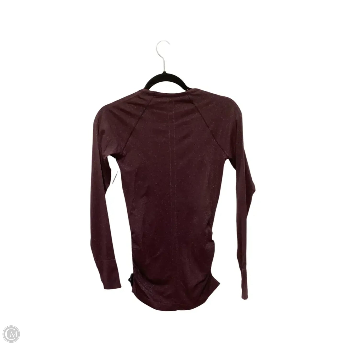 Athletic Top Long Sleeve Crewneck By Athleta In Maroon, Size: Xs