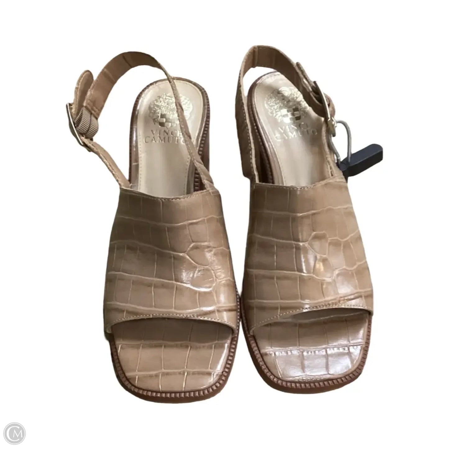 Sandals Heels Block By Vince Camuto In Tan, Size: 8.5