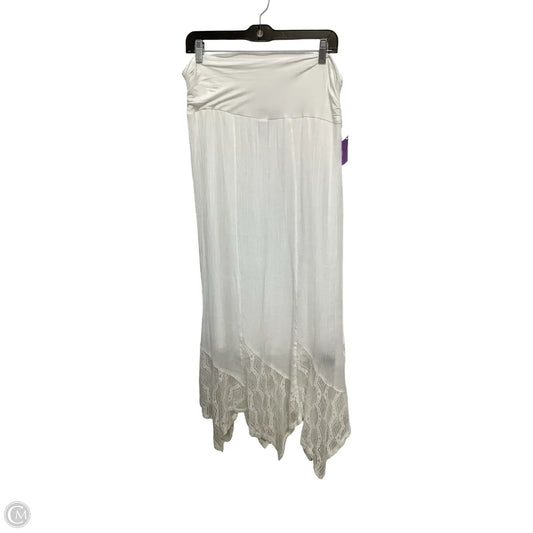 Skirt Maxi By Apt 9 In White, Size: Xxl