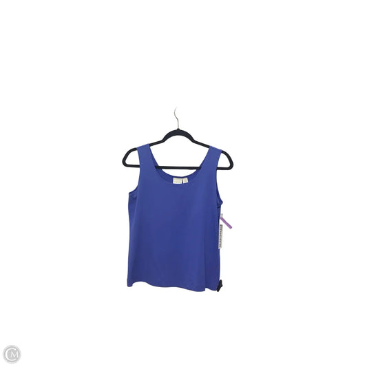 Blouse Sleeveless By Chicos In Blue, Size: M