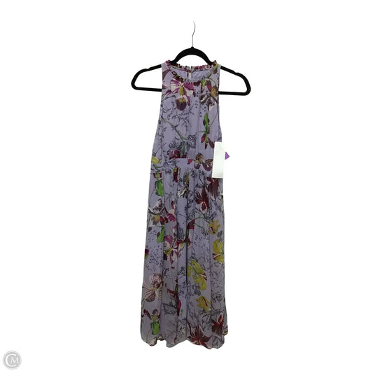 Dress Casual Midi By Anthropologie In Purple, Size: 0