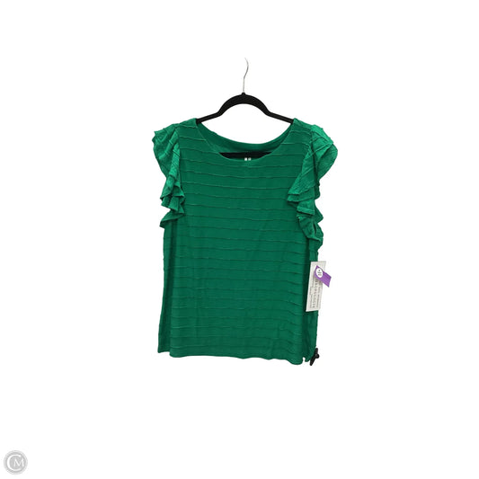 Blouse Short Sleeve By Anthropologie In Green, Size: Xl