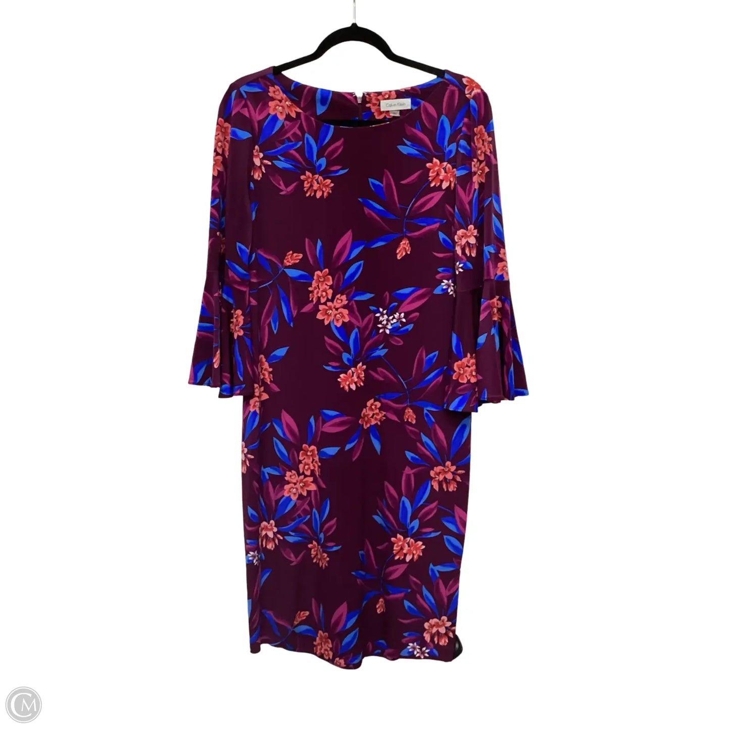 Dress Casual Midi By Calvin Klein In Purple, Size: 12