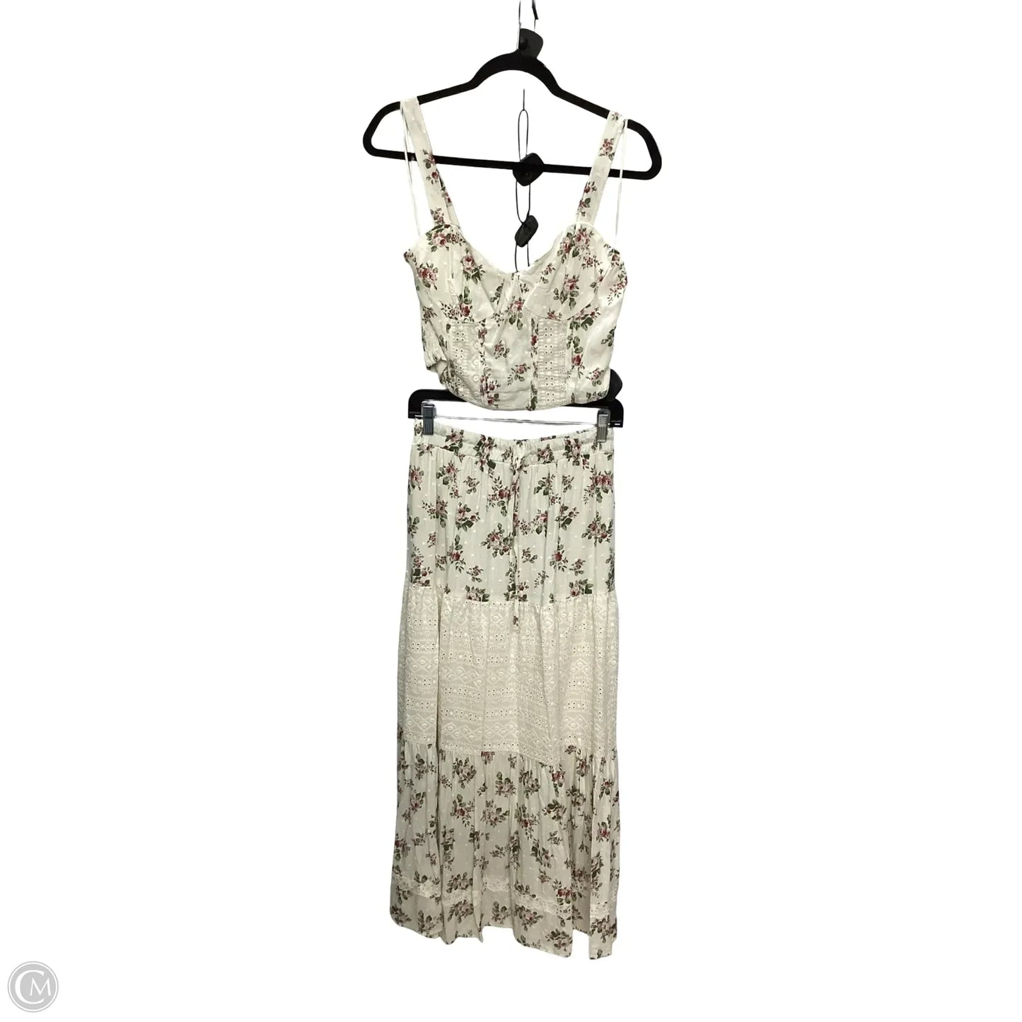 Skirt Set 2pc By Clothes Mentor In Floral Print, Size: L