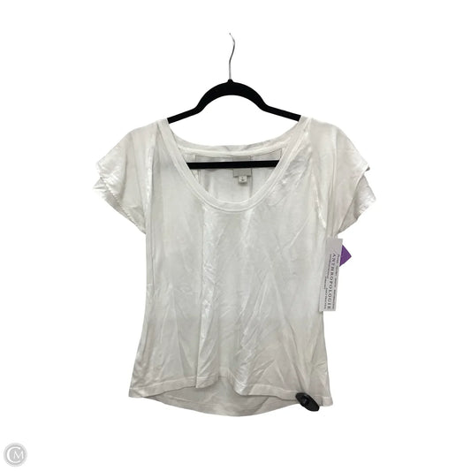Top Short Sleeve Basic By Anthropologie In White, Size: L