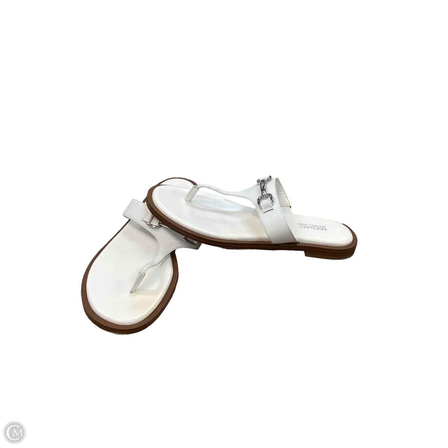 Sandals Flats By Michael By Michael Kors In White, Size: 7.5