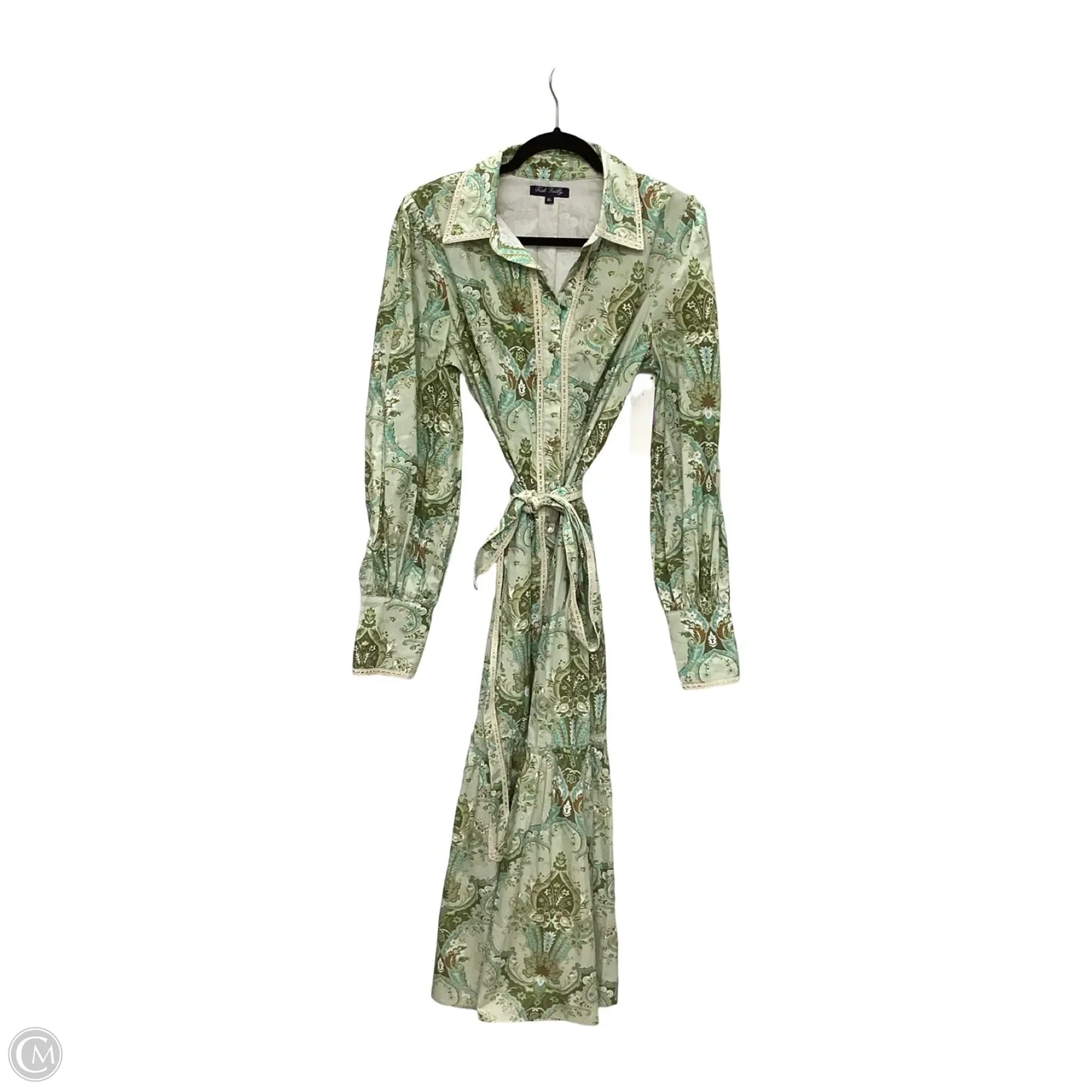 Designer Dress Casual Maxi By Trish Scully In Green, Size: Xl