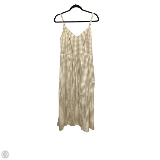 Dress Casual Maxi By Old Navy In Tan & White, Size: S
