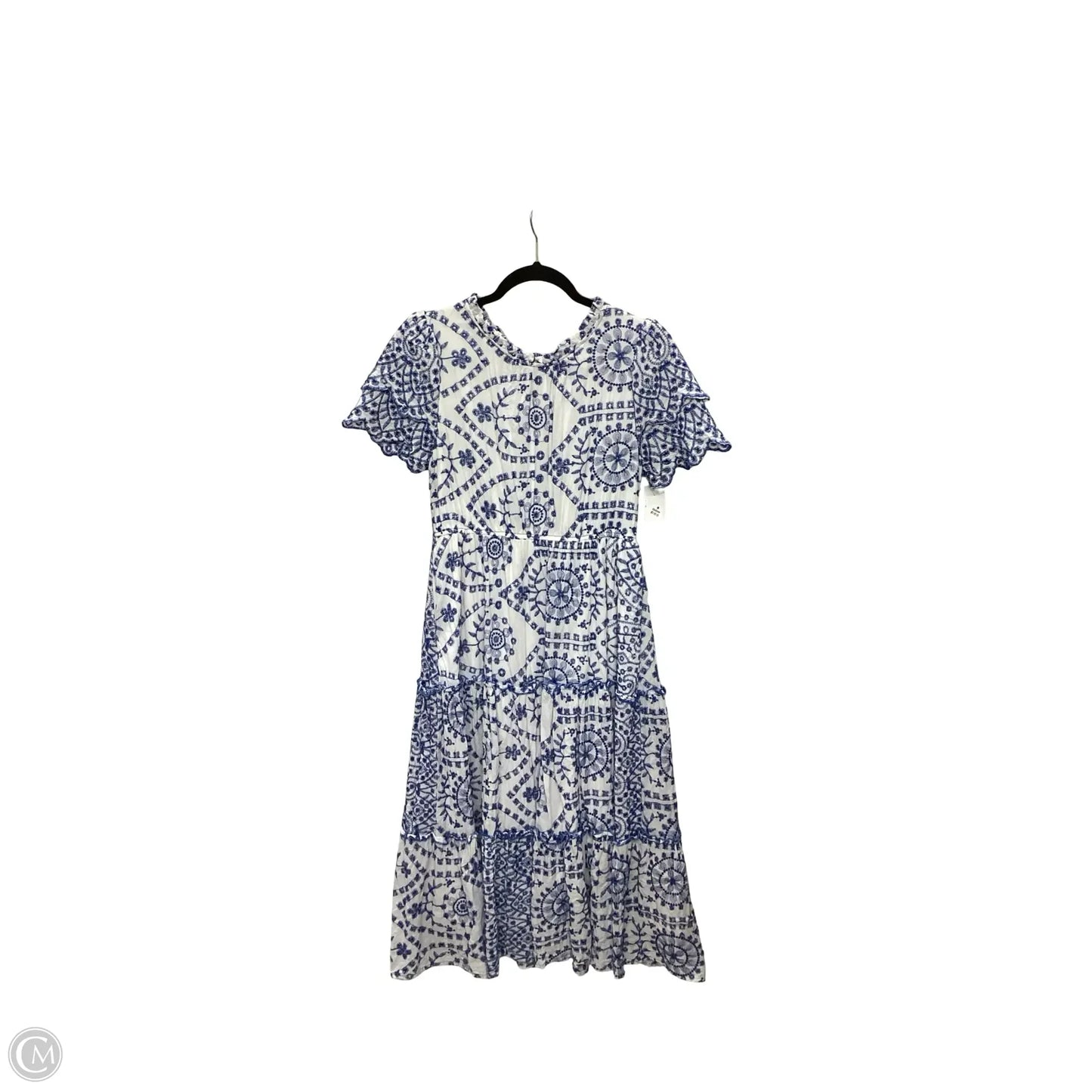 Dress Casual Maxi By Hayden La In Blue & White, Size: M