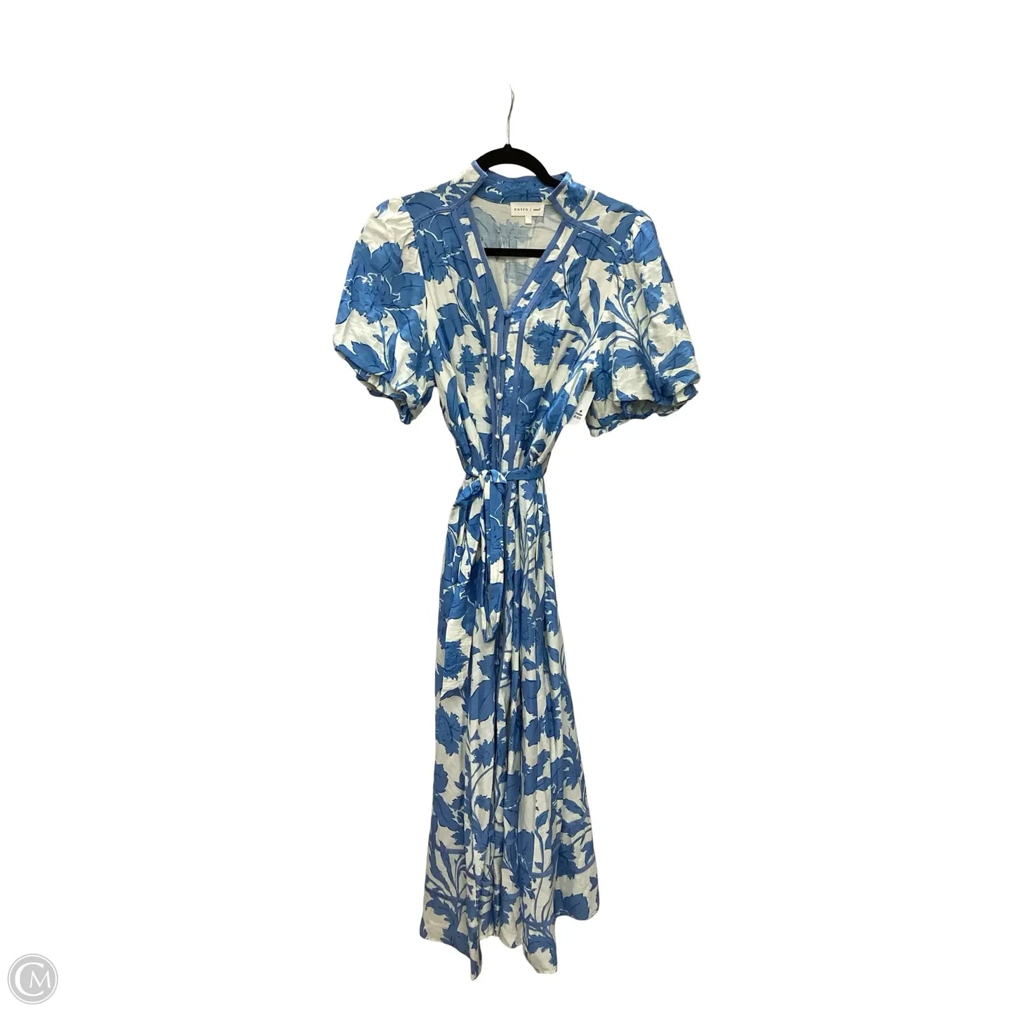 Dress Casual Maxi By Entro In Blue & White, Size: S