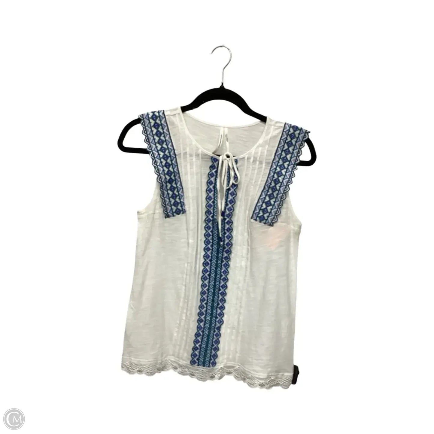 Top Sleeveless By Anthropologie In White, Size: S