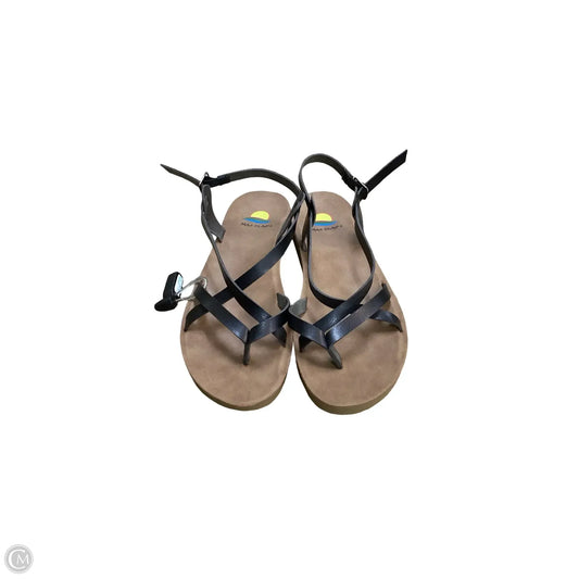 Sandals Flats By Clothes Mentor In Black, Size: 10