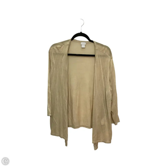 Cardigan By Chicos In Tan, Size: Xxl