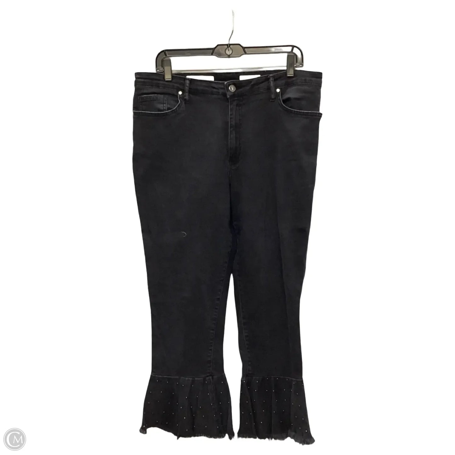 Jeans Flared By Pilcro In Black, Size: 14