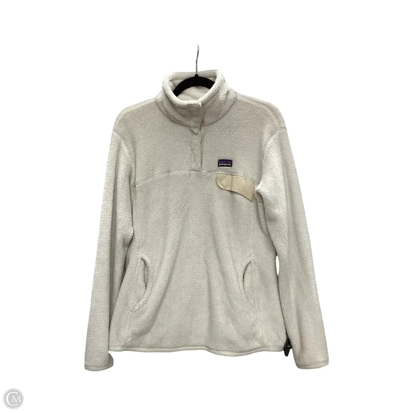 Sweatshirt Collar By Patagonia In Cream, Size: L