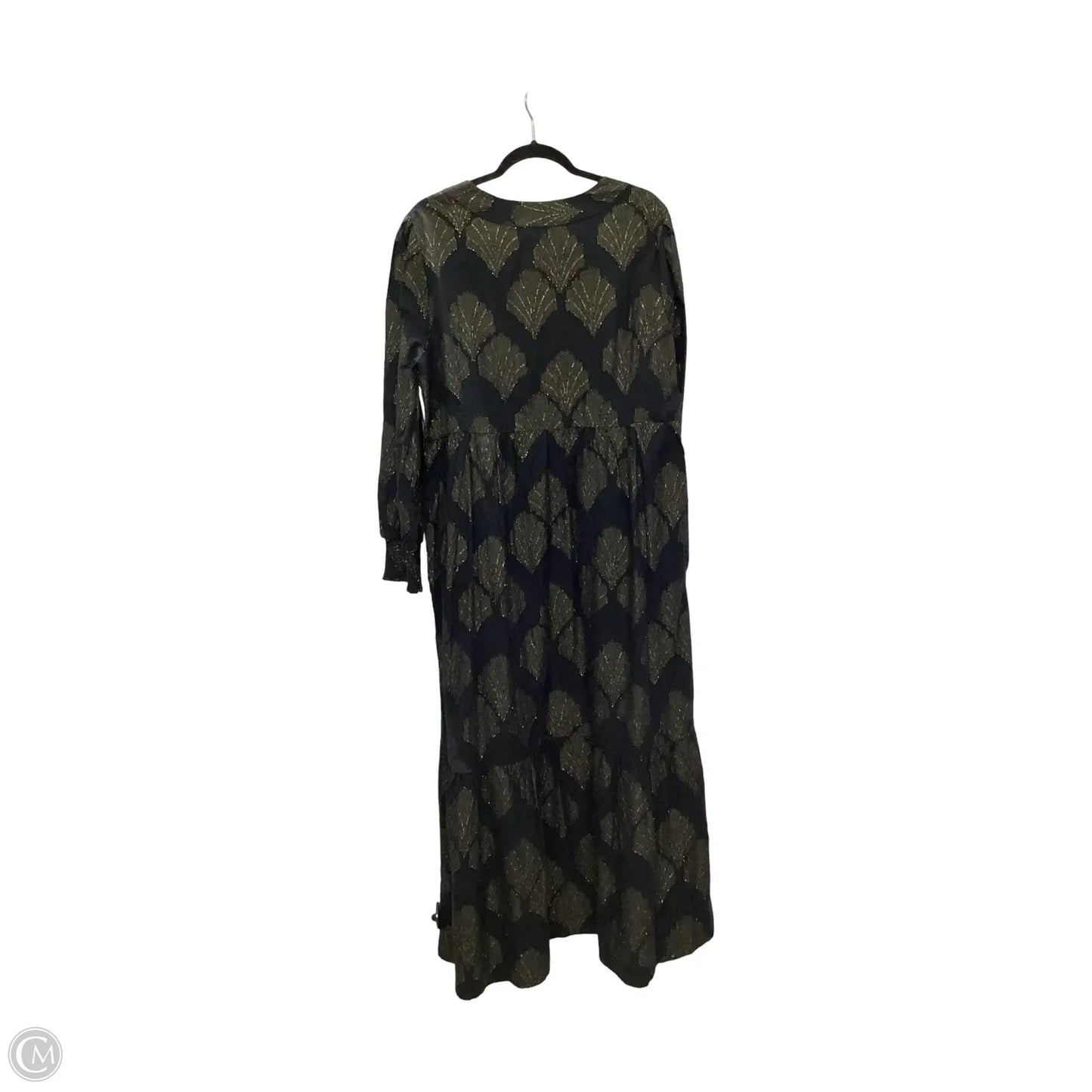 Dress Casual Maxi By Chicos In Black & Gold, Size: Xl