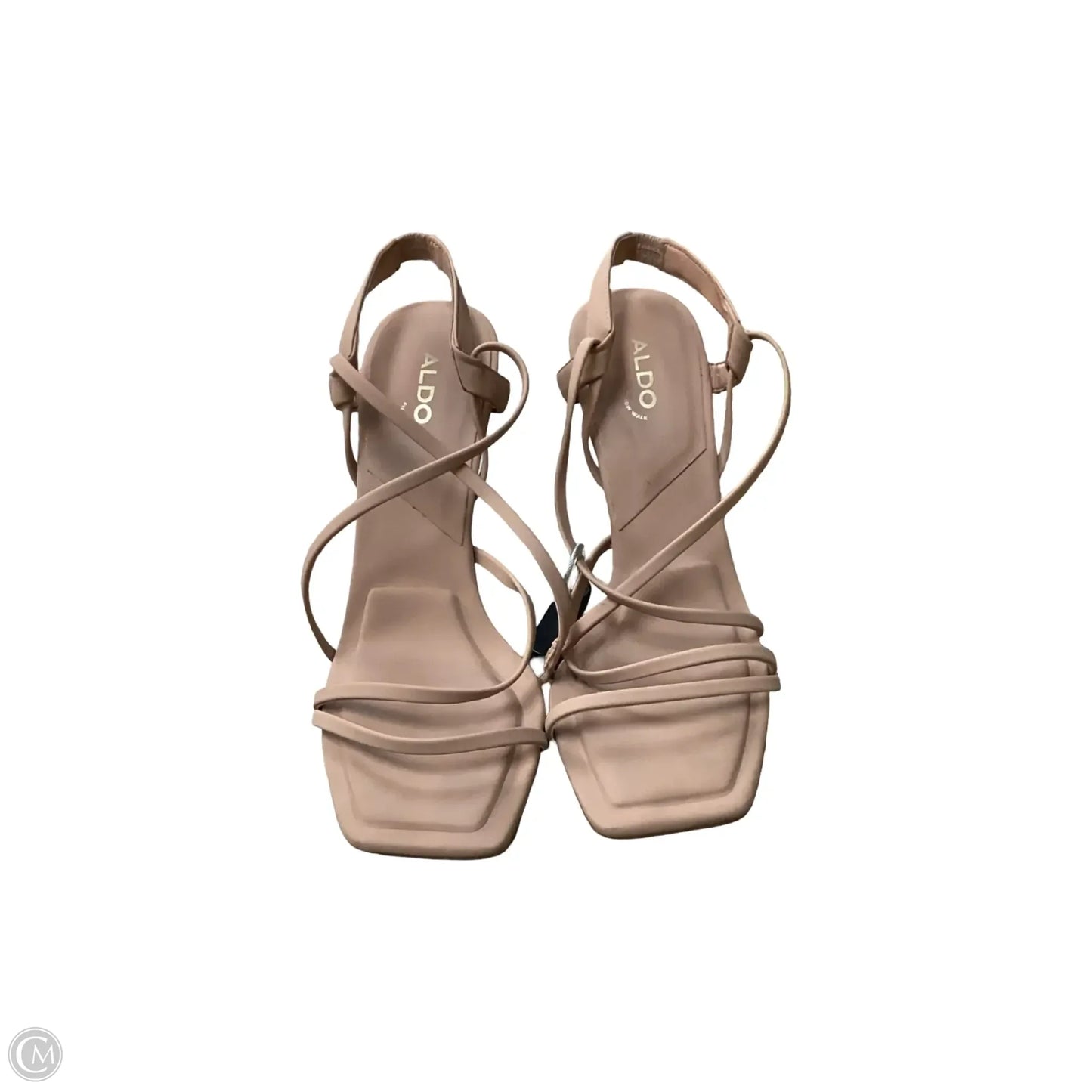 Sandals Heels Stiletto By Aldo In Tan, Size: 9