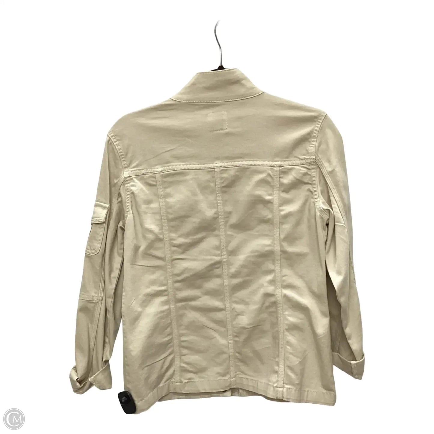 Jacket Denim By Clothes Mentor In Cream Denim, Size: S