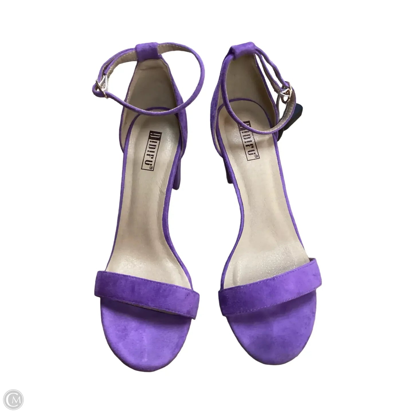Sandals Heels Block By Clothes Mentor In Purple, Size: 8.5