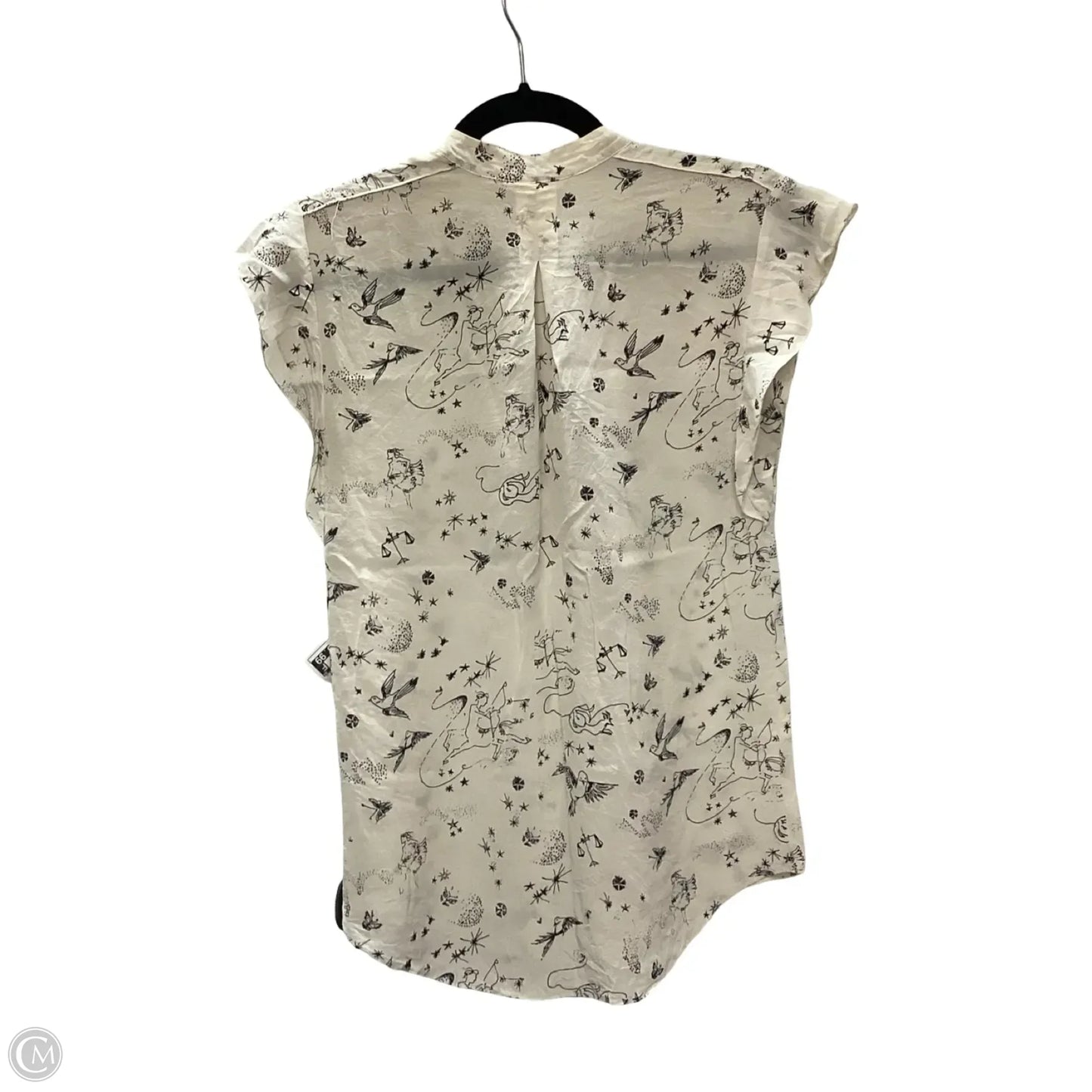 Blouse Short Sleeve By Rebecca Taylor In Cream, Size: 2