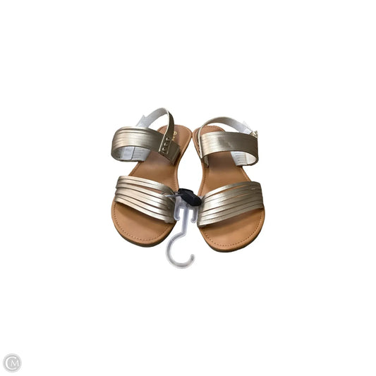Sandals Flats By Rouge In Gold, Size: 9