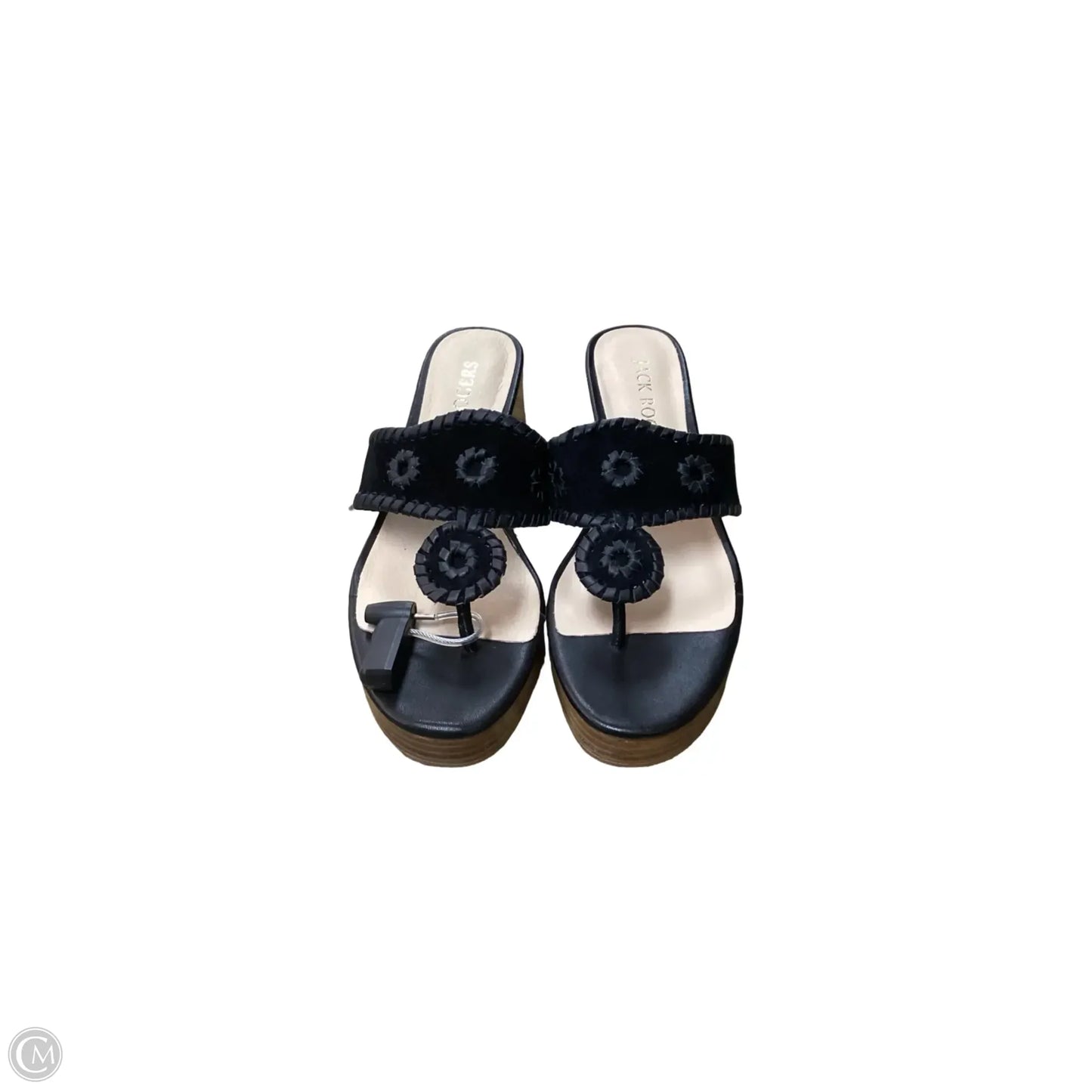 Sandals Heels Platform By Jack Rogers In Black, Size: 6.5