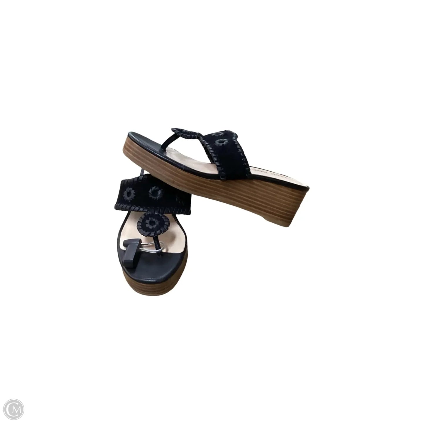 Sandals Heels Platform By Jack Rogers In Black, Size: 6.5