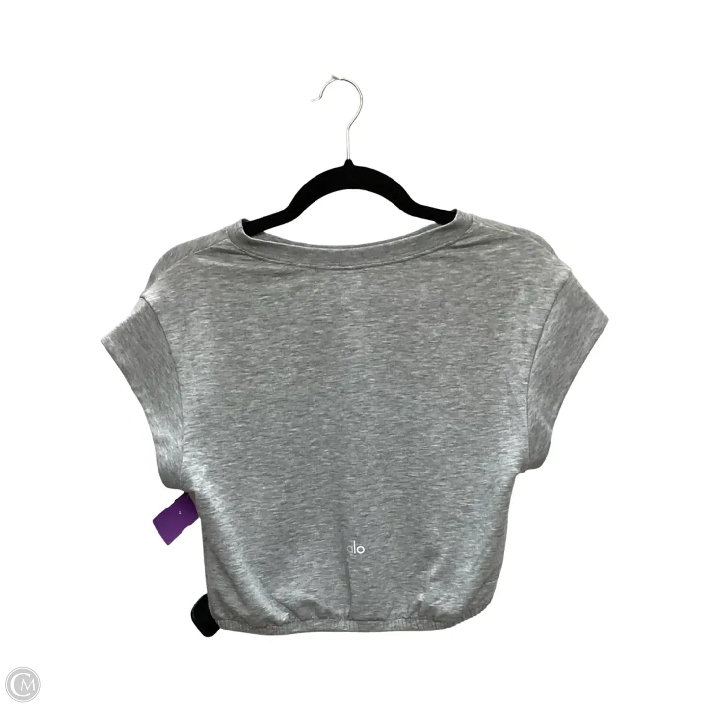 Athletic Top Short Sleeve By Alo In Grey, Size: M