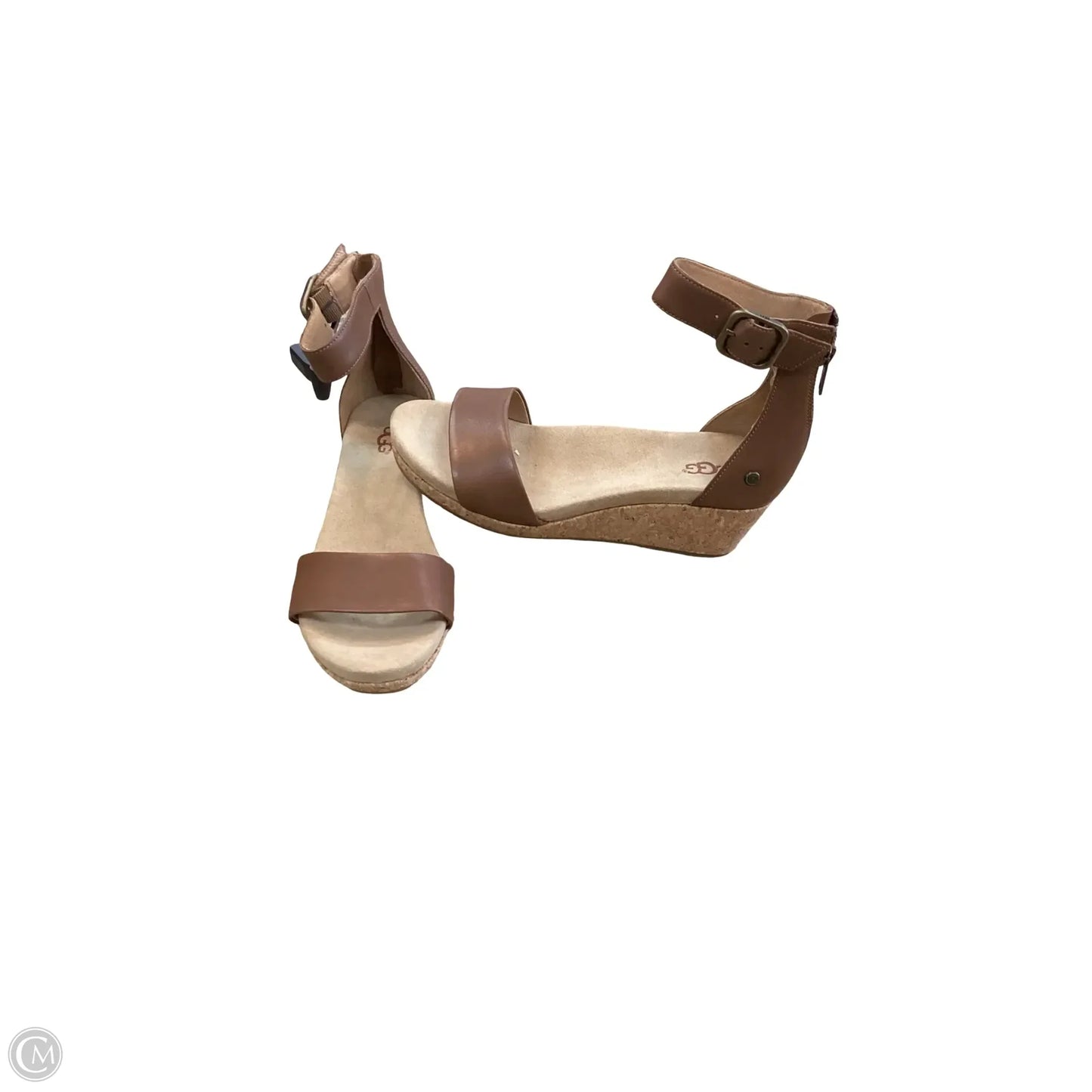Sandals Designer By Ugg In Brown, Size: 7