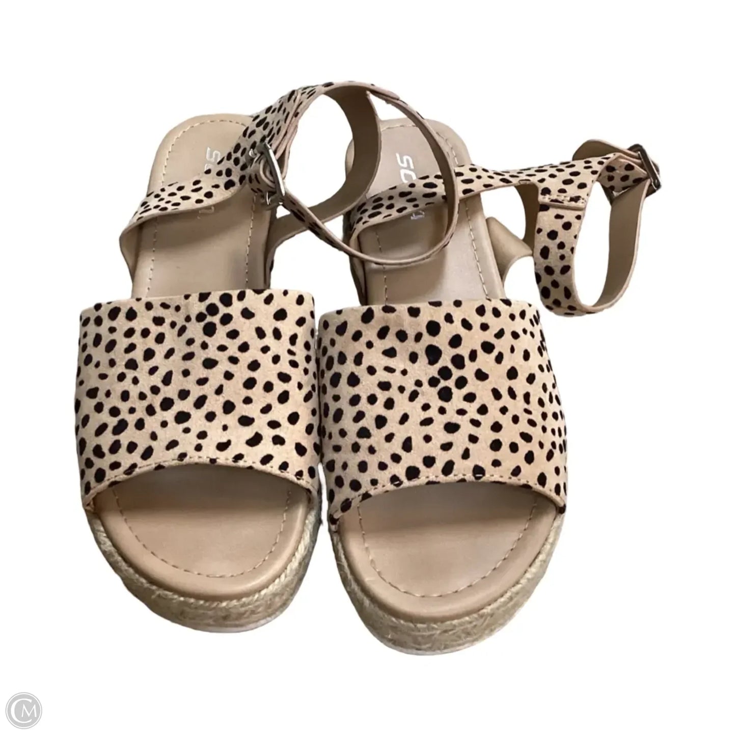 Sandals Heels Wedge By Soda In Animal Print, Size: 9