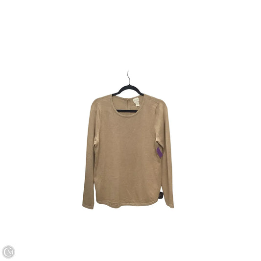 Blouse Long Sleeve By Chicos In Tan, Size: M