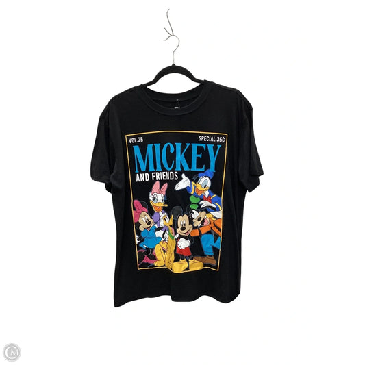 Top Short Sleeve By Disney Store In Black, Size: L