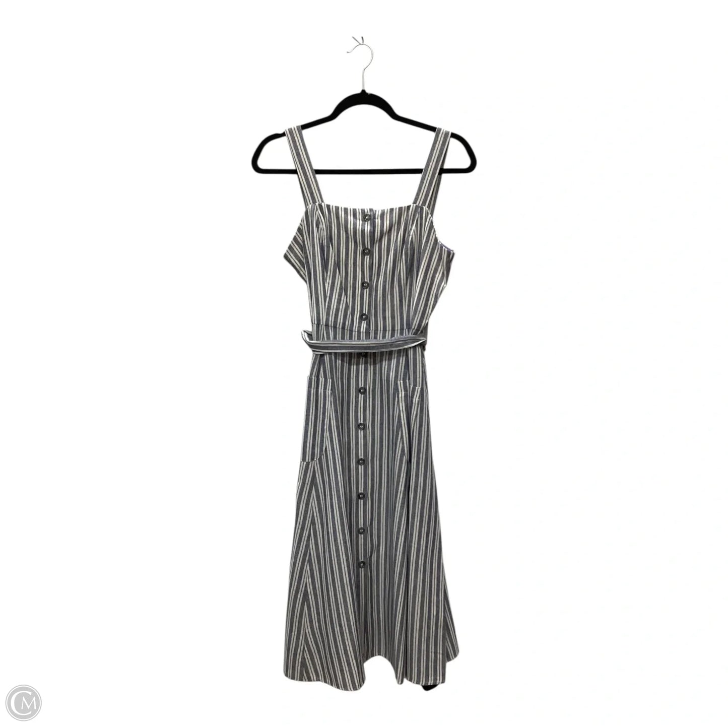 Dress Casual Midi By Clothes Mentor In Striped Pattern, Size: M
