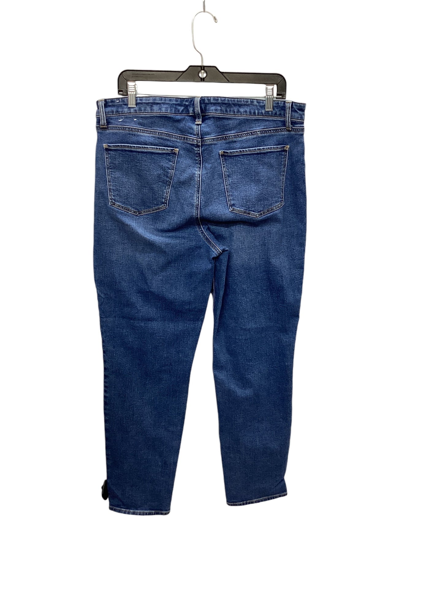 Jeans Straight By Talbots In Blue Denim, Size: 14