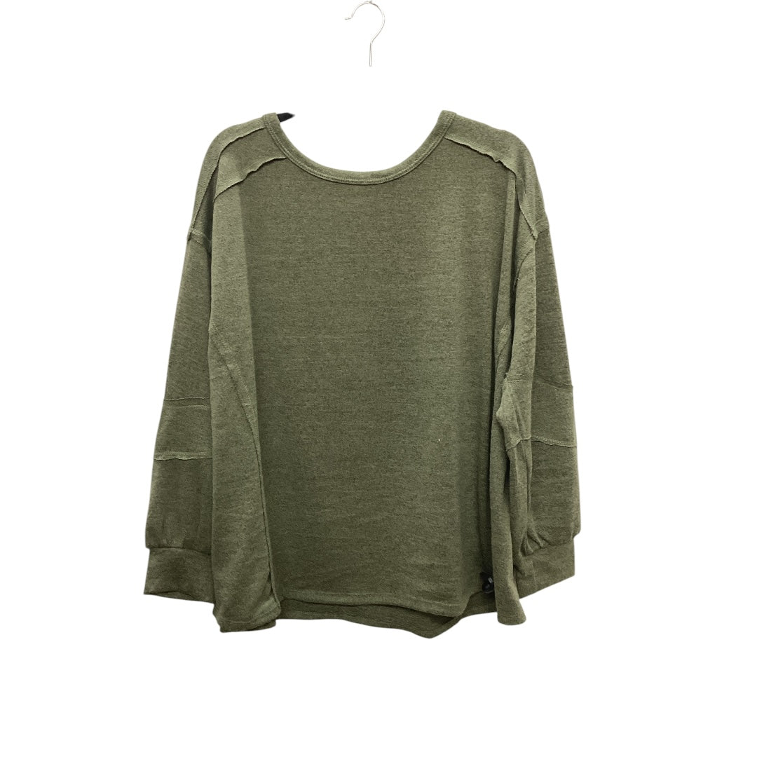 Top Long Sleeve By Andree By Unit In Green, Size: 1x