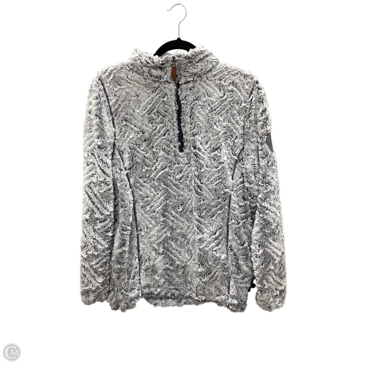 Jacket Faux Fur & Sherpa By Simply Southern In Blue, Size: M