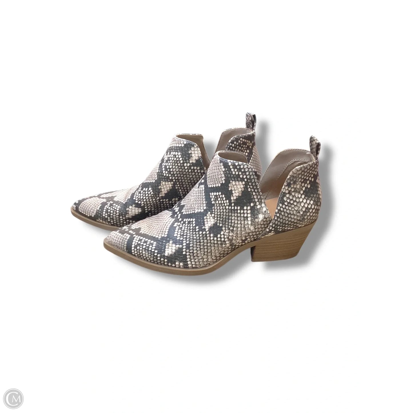 Boots Ankle Heels By Universal Thread In Snakeskin Print, Size: 7