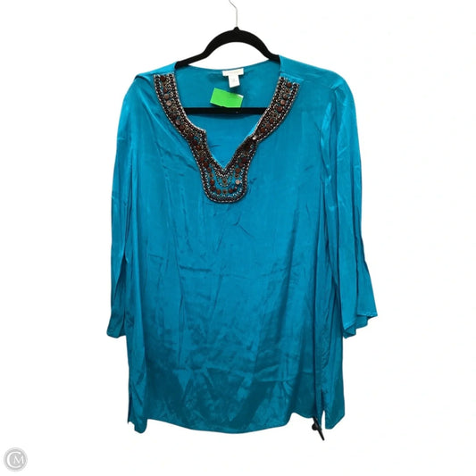 Top Long Sleeve By Chicos In Blue, Size: L