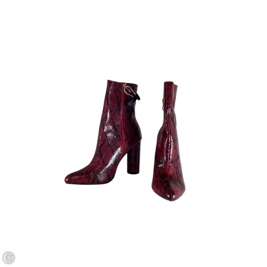 Boots Ankle Heels By Fashion Nova In Red, Size: 9