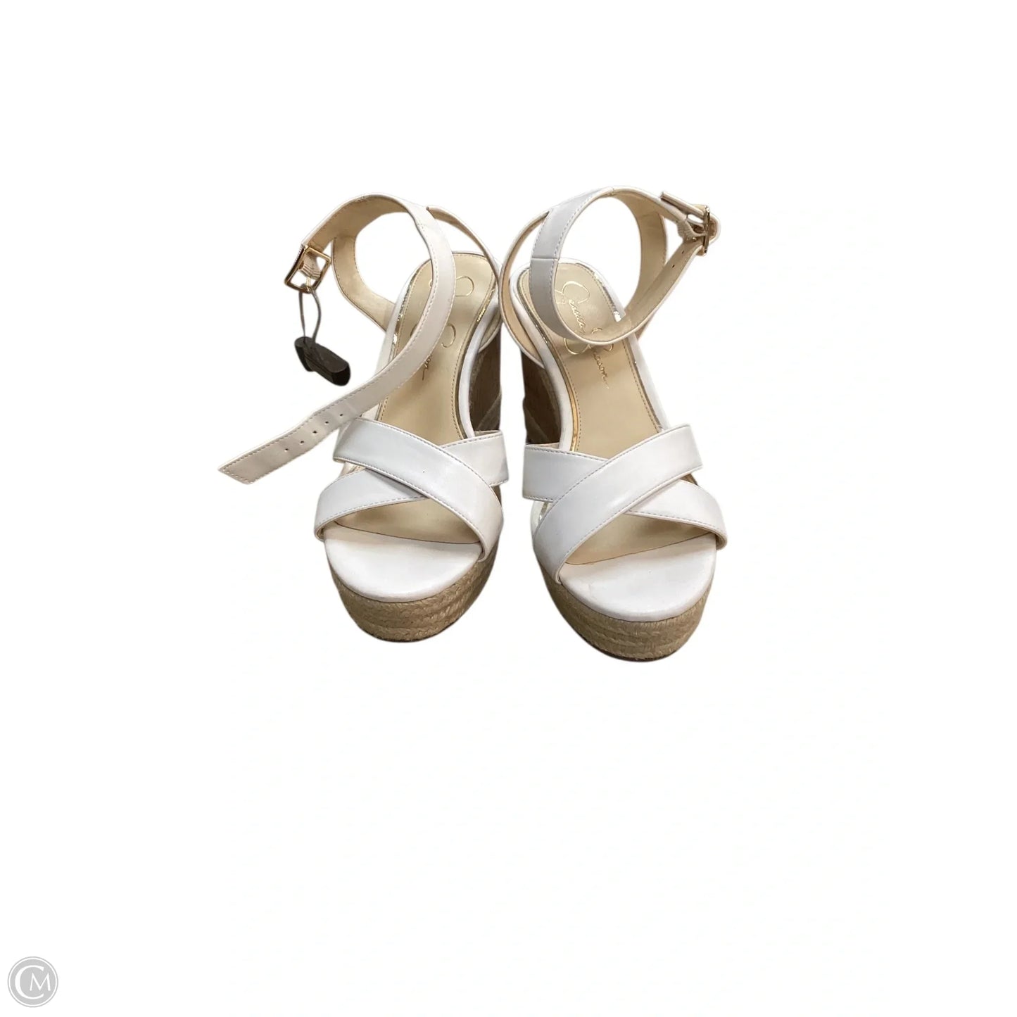 Sandals Heels Wedge By Jessica Simpson In White, Size: 8