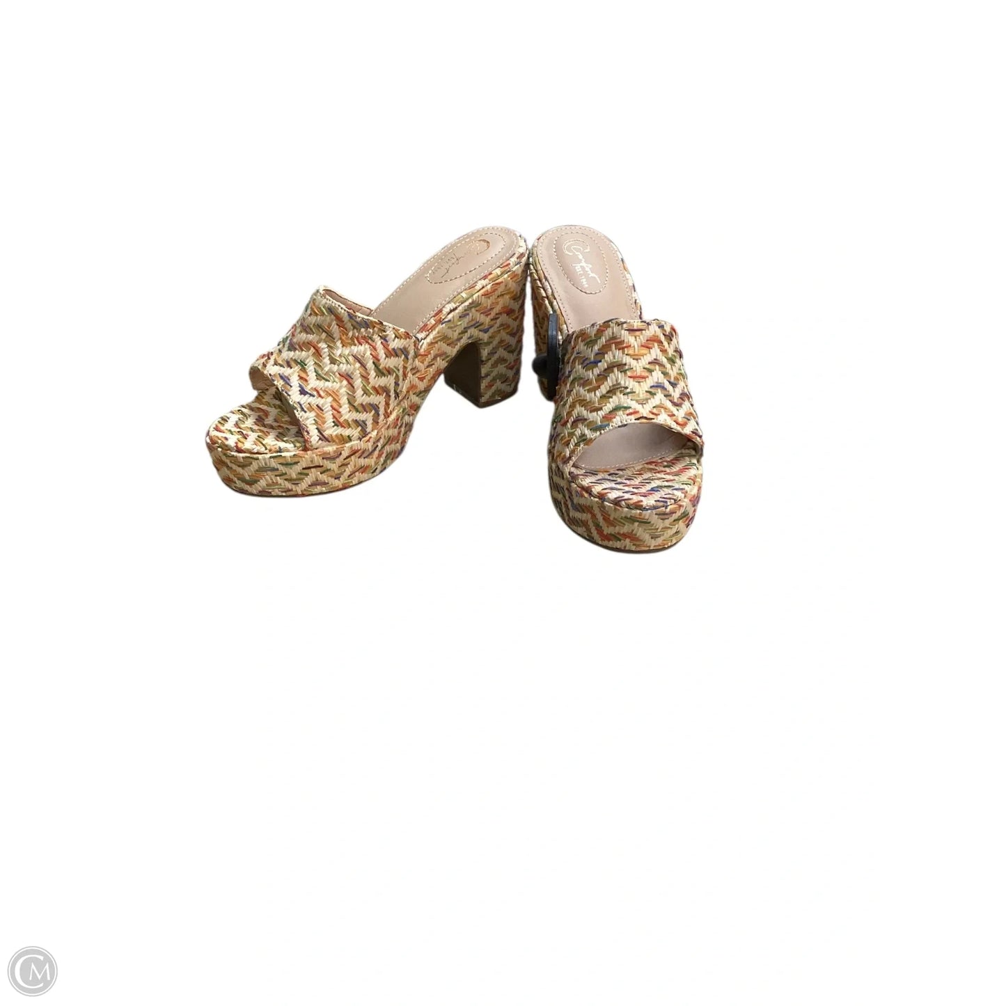 Sandals Heels Block By Cato In Multi-colored, Size: 8