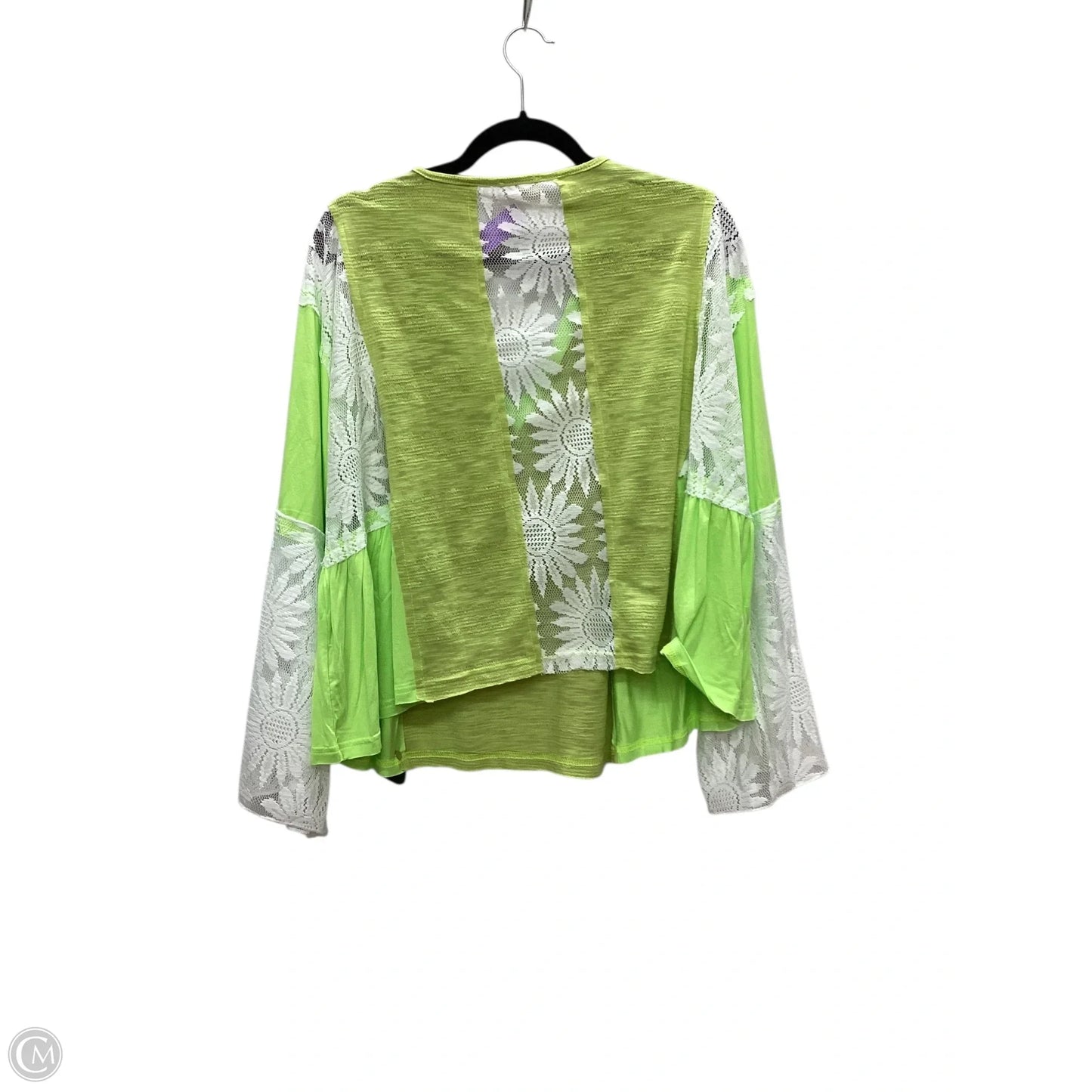 Top Long Sleeve By Pol In Green, Size: L