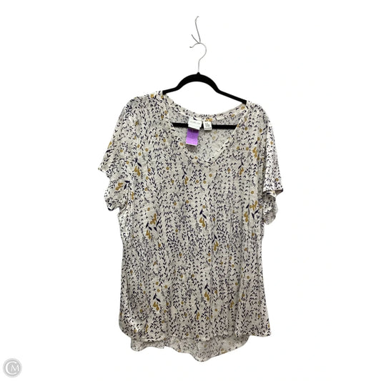 Top Short Sleeve By Rachel Zoe In Floral Print, Size: 2x