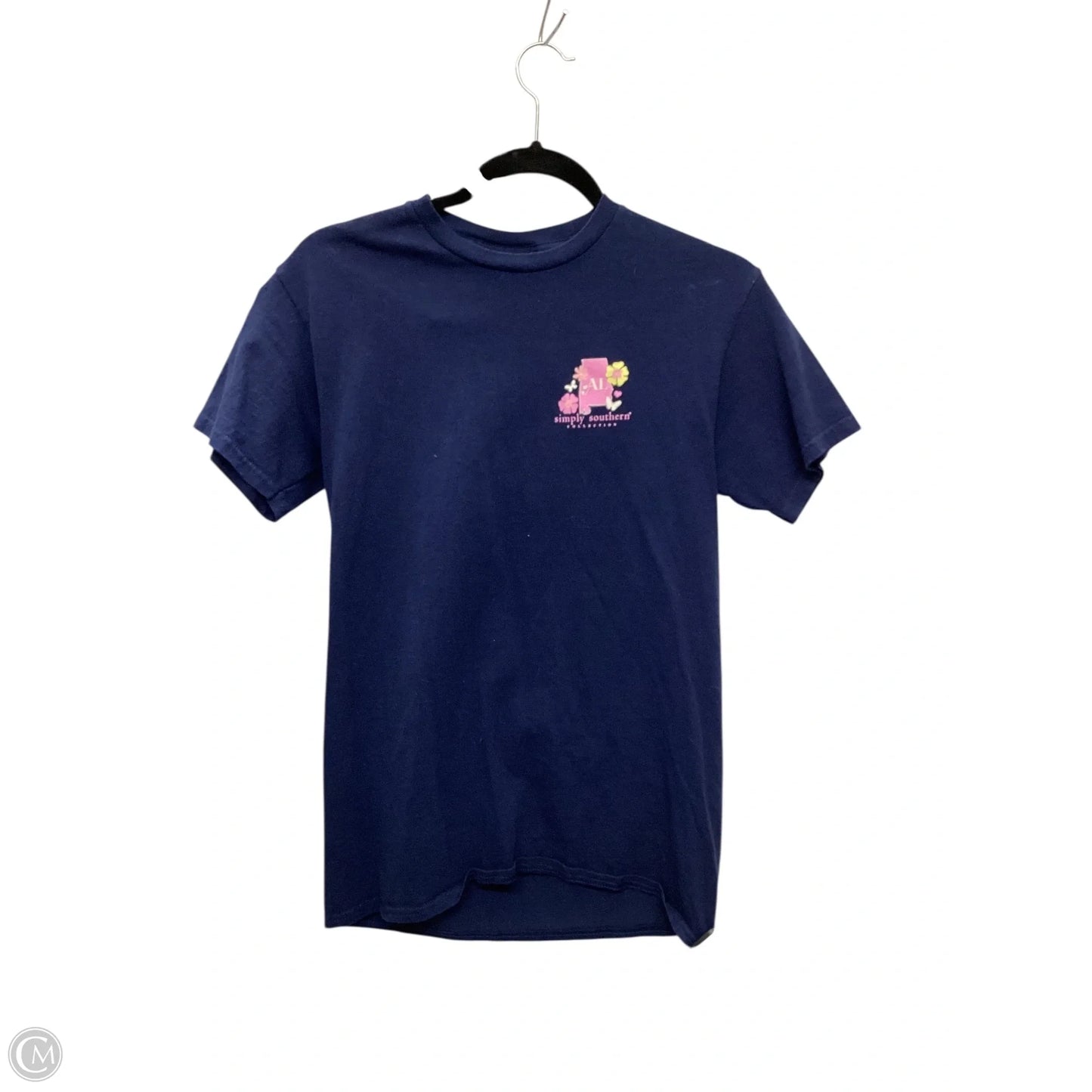 Top Short Sleeve Basic By Simply Southern In Blue, Size: S