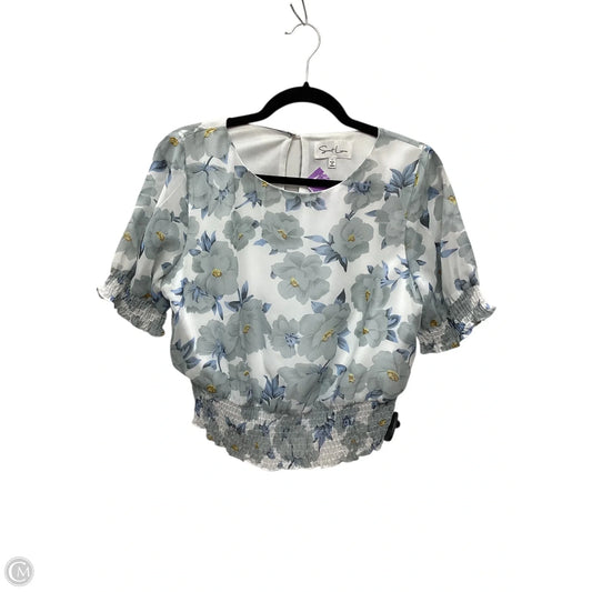 Top Short Sleeve By Clothes Mentor In Floral Print, Size: L
