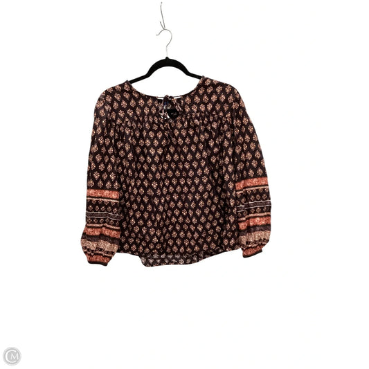 Top Long Sleeve By Old Navy In Brown, Size: Xs