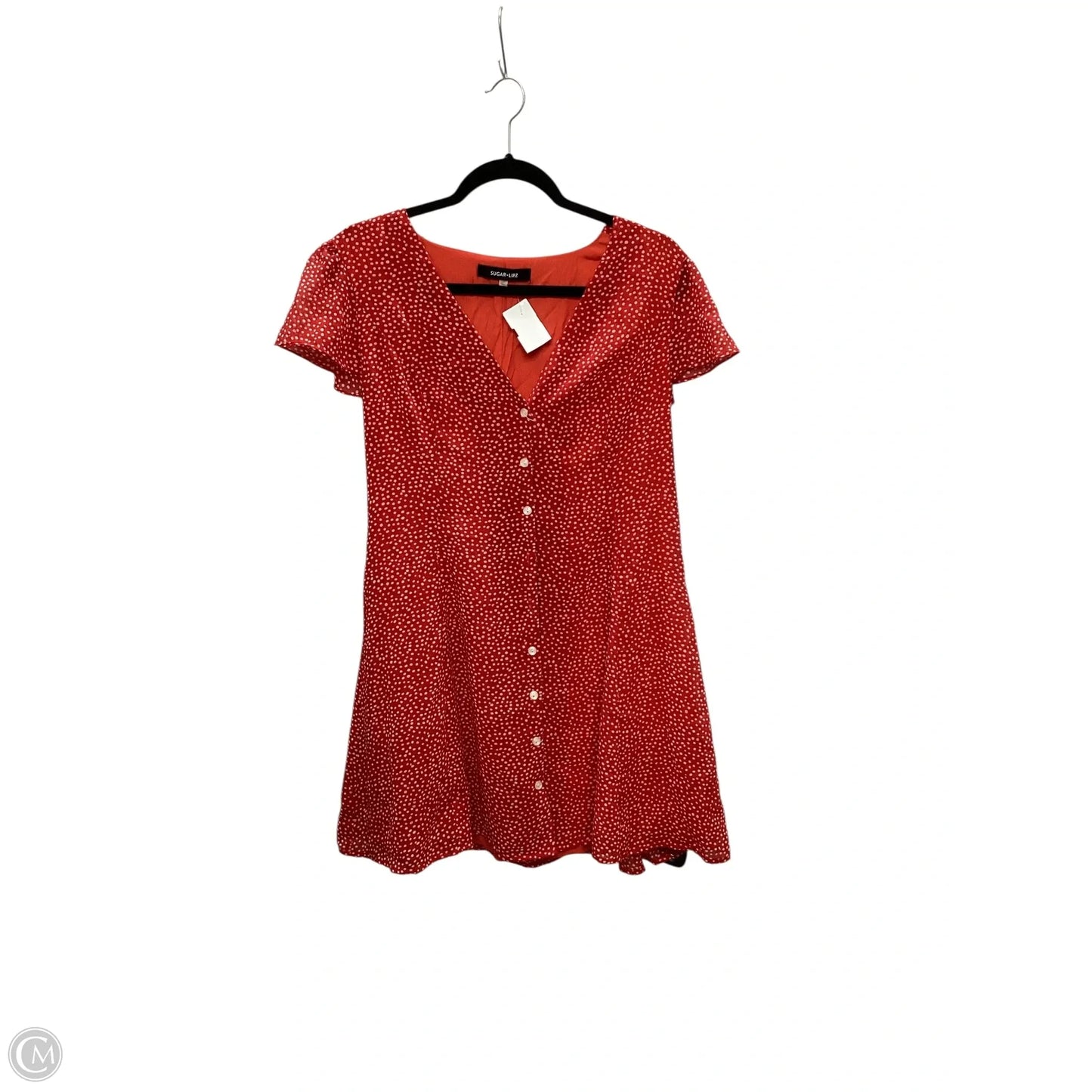 Dress Casual Short By Sugar Lips In Red, Size: M