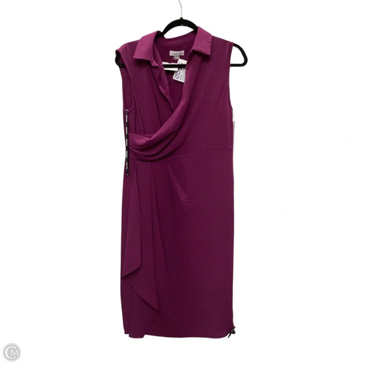 Dress Casual Midi By Calvin Klein In Purple, Size: S